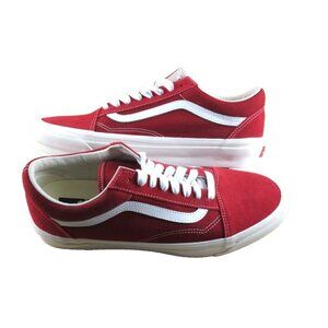 Vans Men's Lx Old Skool Suede Double Red White Striped Skate shoes Sizes NIB